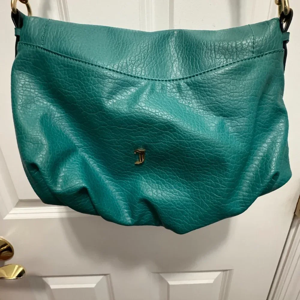 Juicy Couture faux leather teal crossbody bag